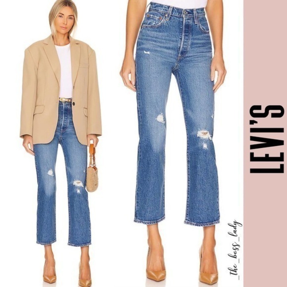 Levi's ribcage straight ankle 30 high rise